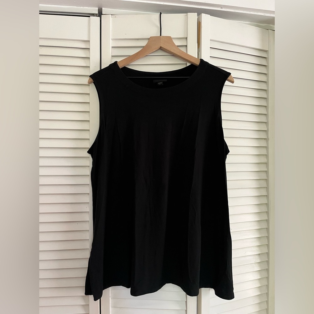 J. Jill Black Sleeveless Tank Top